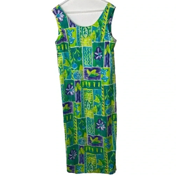 Vintage Xtreme Island Designs Hawaiian Sundress Size M Sleeveless Tropical - Picture 1 of 5